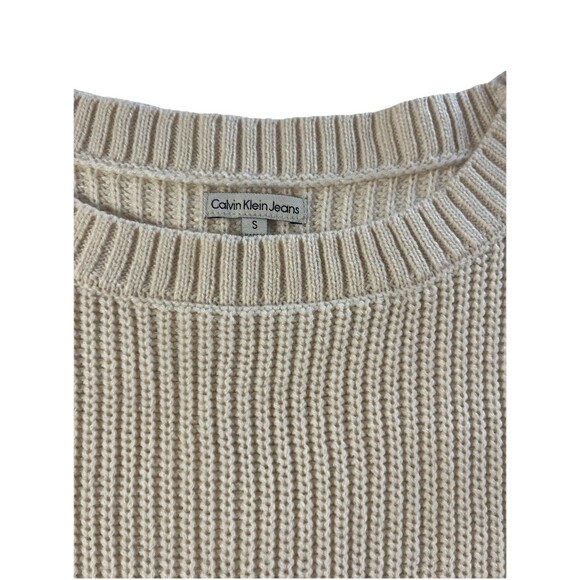 Calvin Klein Jeans Tunic Sweater NWT Small Ivory Classic - Picture 7 of 10